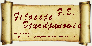 Filotije Đurđanović vizit kartica